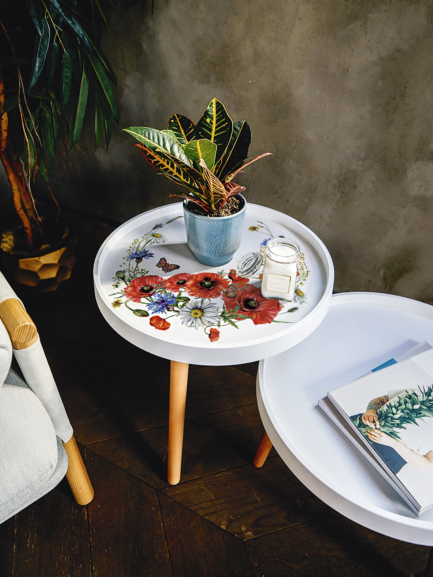 Трансфер-Натирка «Маки Тосканы», размер 30*40см - my-transfers.shop